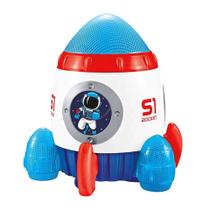 Novo rocket espacial elétrico, brinquedo com luz, música Novo rocket espacial elétrico, brinquedo com luz, música