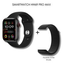 Novo Smartwatch Hw69 Pro 2024 Tela Amoled 49mm ChatGpt C/ 2 Pulseiras 49mm Inteligência Artificial