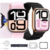 Novo Smartwatch S10 Amoled com GPS NFC Android iOS C/ Pulseira Ocean
