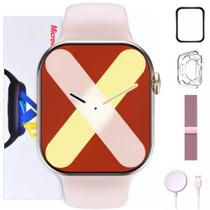 Novo Smartwatch S10 Pro Amoled com GPS NFC Android iOS C/ Pulseira Metal