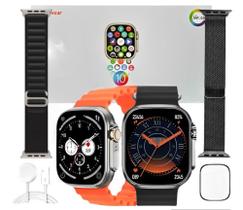Novo Smartwatch W69+ Plus Série 10 Ultra 49mm Nfc Super Amoled 2gb + 2 Pulseiras - Microwear