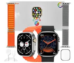 Novo Smartwatch W69+ Plus Série 10 Ultra 49mm Nfc Super Amoled 2gb + 2 Pulseiras - Microwear