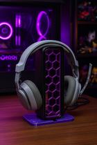 Novo Suporte Para Fone de Ouvido Headset de Mesa Compativel Modelo Logitech Xbox Ps4 Ps5 e hyperx Lilas