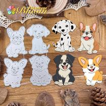 Novos Cortadores De Metal Para Scrapbooking: Cães Adoráveis Bulldog, Dálmata, Corgi E Border Collie