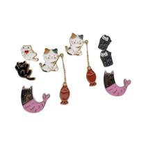 Novos Pingentes De Sapato De Desenho Animado De Gato E Peixe Em ABS Para Crocs E Bolsas De EVA Novos Pingentes De Sapato De Desenho Animado De Gato E Peixe Em ABS Para Crocs E Bolsas De EVA
