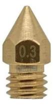 Nozzle Bico Hotend 1.75Mm M6 0,3Mm