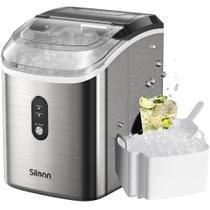 Nugget Ice Maker Silonn Countertop 33 lbs/24h de aço inoxidável Nugget Ice Maker Silonn Countertop 33 lbs/24h de aço inoxidável