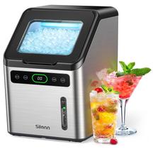 Nugget Ice Maker Silonn Timer com limpeza automática de 20 kg/dia Nugget Ice Maker Silonn Timer com limpeza automática de 20 kg/dia