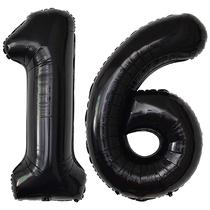 Number Balloons Jonhamwelbor Black: 16º 61º aniversário Number Balloons Jonhamwelbor Black: 16º 61º aniversário