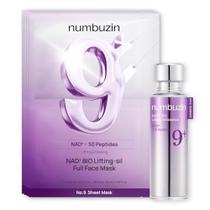 numbuzin No.9 NAD BioLifting Duo Conjunto de Essência Máscara Facial para Firmeza, Rugas e Flacidez da Pele