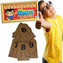 Numerais 0 A 9 Jogo Inclusivo Em Braille Baixa Visão Madeira