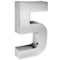 Numerais Letras A, B De 0 a 9 Caixa Alta Placa Fachada Casa Residencial Comercial 3D Em ABS Cromado Proteção UV Resistente Roper Plast