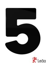 Numeral 5 Residencial Preto Leão Metais Instalação Fácil e Durável