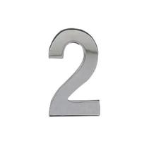 Numeral Dois De Plástico Alta Resistência 10Cm Abs Alumínio