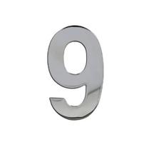 Numeral Nove De Plástico Alta Resistência 10Cm Abs Alumínio