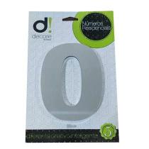 Número 0 de Acrílico Espelhado 5cm Decore Número 0 de Acrílico Espelhado 5cm Decore