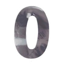 Número 0 em ACM Espelhado 125mm - 300-0 - NUMERAL Número 0 em ACM Espelhado 125mm - 300-0 - NUMERAL
