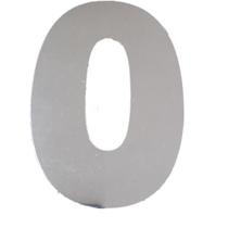 Número 0 Residencial Cromado 20 cm Grande - Requinte Número 0 Residencial Cromado 20 cm Grande - Requinte