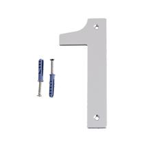 Número 1 Residencial 145 MM Plástico ABS Prata BemFixa Número 1 Residencial 145 MM Plástico ABS Prata BemFixa