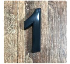 Número 1 Residencial Preto 14cm De Altura Número 1 Residencial Preto 14cm De Altura