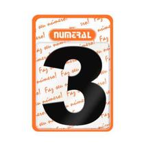 Número 125mm ACM Preto 3 600-3 Numeral Número 125mm ACM Preto 3 600-3 Numeral
