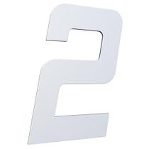 Numero 130mm branco - 2 - metalmidia