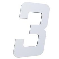 Numero 130mm branco - 3 - metalmidia
