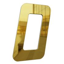 Número 130mm Garbo Font - Ouro Espelhado - Metalmidia