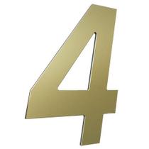 Numero 130mm ouro escovado - 4 - metalmidia