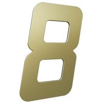 Numero 130mm ouro escovado - 8 - metalmidia