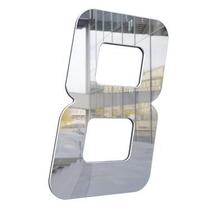 Numero 130mm prata espelhado - 8 - metalmidia Numero 130mm prata espelhado - 8 - metalmidia