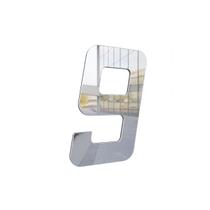 Numero 130mm prata espelhado - 9 - metalmidia Numero 130mm prata espelhado - 9 - metalmidia