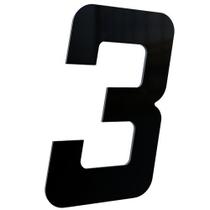Numero 130mm preto - 3 - metalmidia