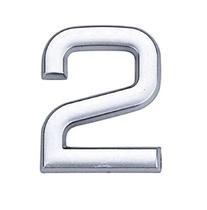 Número 2 em Abs Cromado 39mm - Bemfixa Número 2 em Abs Cromado 39mm - Bemfixa