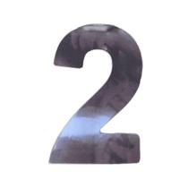 Número 2 em ACM Espelhado 60mm - 360-2 - NUMERAL Número 2 em ACM Espelhado 60mm - 360-2 - NUMERAL