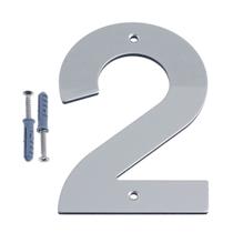 Número 2 Residencial 145 MM Plástico ABS Prata BemFixa Número 2 Residencial 145 MM Plástico ABS Prata BemFixa