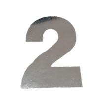 Número 2 Residencial Cromado 20 cm Grande - Requinte Número 2 Residencial Cromado 20 cm Grande - Requinte