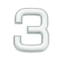 Número 3 em Abs Cromado 39mm - Bemfixa Número 3 em Abs Cromado 39mm - Bemfixa