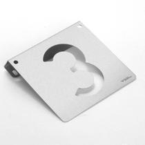 Número 3 residencial - Inox- Pode ser utilizado com Led