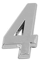 Número 4 De Residencia E Casa Brilhante 14cm De Altura