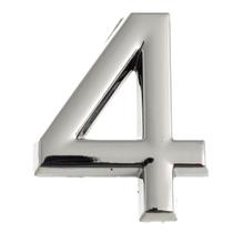 Número 4 Residencial 39 MM Plástico ABS Cromado BemFixa Número 4 Residencial 39 MM Plástico ABS Cromado BemFixa