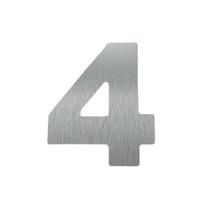 Número 4 Residencial Alumínio Escovado - Rennova, Tamanho: 4