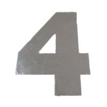Número 4 Residencial Cromado 15 cm Médio - Requinte Número 4 Residencial Cromado 15 cm Médio - Requinte