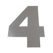 Número 4 Residencial Cromado 30 cm Extra Grande - Requinte
