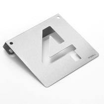 Número 4 residencial - Inox- Pode ser utilizado com Led