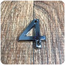 Número 4 Residencial Pequeno Para Apartamento Cromado