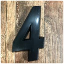 Número 4 Residencial Preto 14cm De Altura