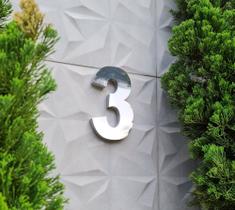 Número 40cm Aço Inox 430 Brilhante Casa Residencial