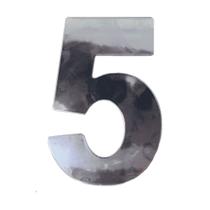 Número 5 em ACM Espelhado 60mm - 360-5 - NUMERAL Número 5 em ACM Espelhado 60mm - 360-5 - NUMERAL