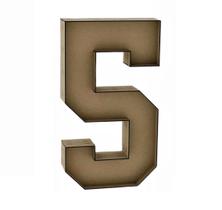 Número 5 Letra Caixa Grande Mdf 90Cm De Altura Decoração